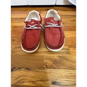 Mens Hey Dude Wally Flow Pomeranian Red